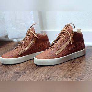 Giuseppe Zanotti Sneakers in Cognac Leather Size 42 [US 9]